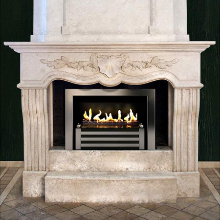 Биокамин в мраморном портале Firezo Dea